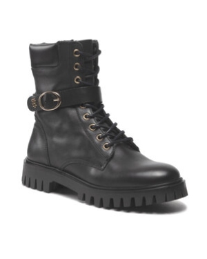 Tommy Hilfiger Trapery Buckle Lace Up Boot FW0FW06734 Czarny