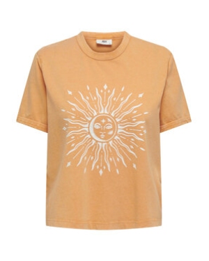 JDY T-Shirt 15295583 Pomarańczowy Regular Fit