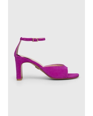 Baldowski sandały zamszowe kolor fioletowy