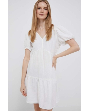 GAP sukienka bawełniana kolor biały mini rozkloszowana