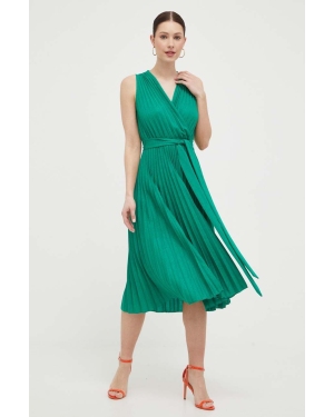 Nissa sukienka kolor zielony midi rozkloszowana