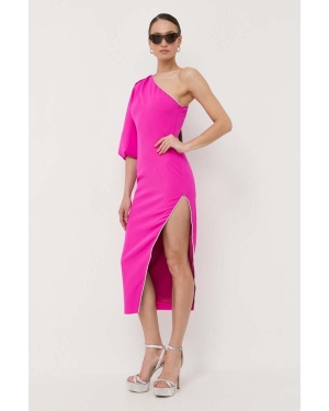 Nissa sukienka kolor różowy midi prosta