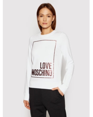 LOVE MOSCHINO Bluza W630220E 2180 Biały Regular Fit