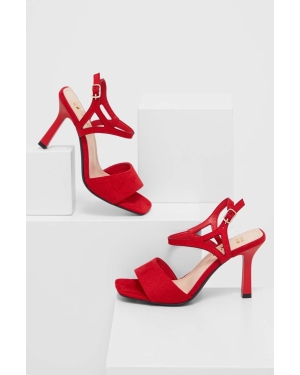 Answear Lab sandały kolor czerwony
