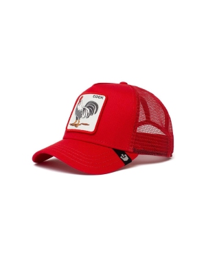 Goorin Bros czapka kolor czerwony z aplikacją