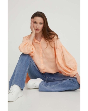 Answear Lab koszula bawełniana damska kolor pomarańczowy relaxed