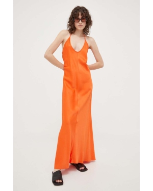 Herskind sukienka kolor pomarańczowy maxi prosta