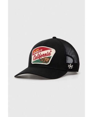 American Needle czapka z daszkiem California kolor czarny z aplikacją