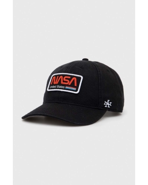 American Needle czapka z daszkiem bawełniana NASA kolor czarny z aplikacją
