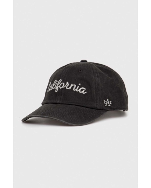 American Needle czapka z daszkiem bawełniana California kolor czarny z aplikacją