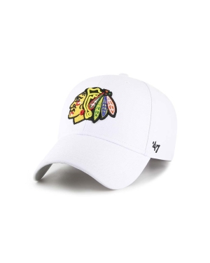 47brand czapka z daszkiem NHL Chicago Blackhawks kolor biały z aplikacją