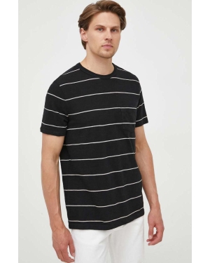 GAP t-shirt bawełniany kolor czarny wzorzysty