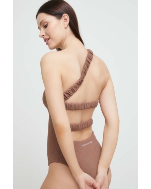Undress Code jednoczęściowy strój kąpielowy kolor brązowy miękka miseczka