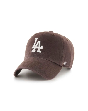 57brand czapka z daszkiem bawełniana MLB Los Angeles Dodgers kolor brązowy z aplikacją B-NLRGW12GWS-BWA