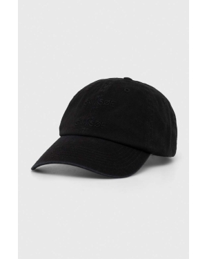 Samsoe Samsoe czapka z daszkiem bawełniana kolor czarny z aplikacją