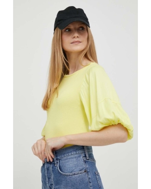 Deha t-shirt damski kolor żółty