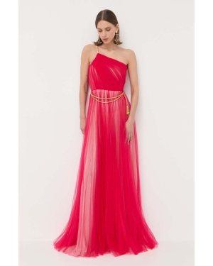 Elisabetta Franchi sukienka kolor różowy maxi rozkloszowana