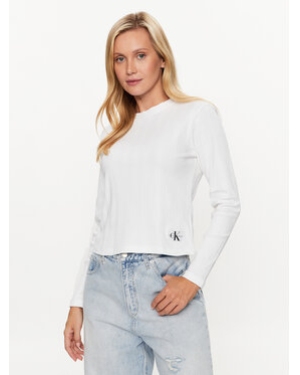 Calvin Klein Jeans Bluzka J20J221596 Biały Slim Fit