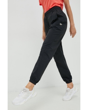 Reebok Classic spodnie dresowe damskie kolor czarny gładkie