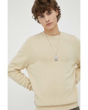 Samsoe Samsoe sweter bawełniany kolor beżowy
