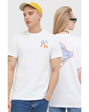 47brand t-shirt bawełniany MLB New York Yankees kolor biały z nadrukiem