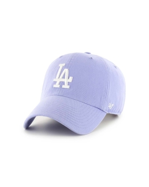 50brand czapka z daszkiem bawełniana MLB Los Angeles Dodgers kolor fioletowy z aplikacją B-RGW12GWS-LVB