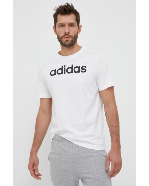 adidas t-shirt bawełniany kolor biały z nadrukiem IC9276