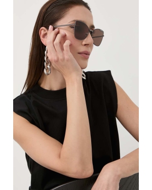 Balenciaga okulary przeciwsłoneczne damskie kolor brązowy BB0278S