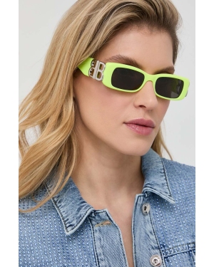 Balenciaga okulary przeciwsłoneczne damskie kolor zielony BB0096S