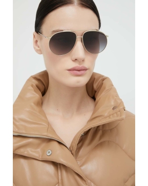 Burberry okulary przeciwsłoneczne damskie kolor złoty