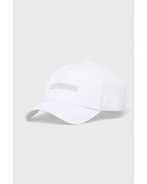 Calvin Klein czapka z daszkiem bawełniana kolor biały wzorzysta