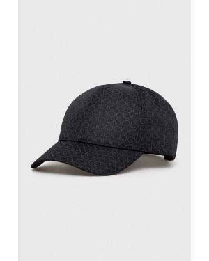 Calvin Klein czapka z daszkiem kolor czarny wzorzysta