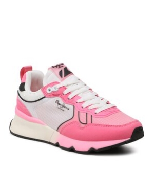 Pepe Jeans Sneakersy Brit Pro Neon W PLS31460 Różowy