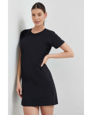Columbia sukienka bawełniana kolor czarny mini prosta