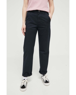 Converse spodnie damskie kolor czarny proste medium waist