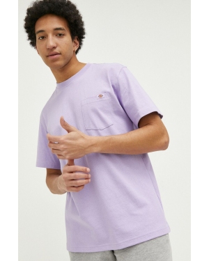 Dickies t-shirt bawełniany kolor fioletowy gładki