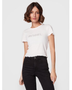Gina Tricot T-Shirt Sandy 17255 Biały Slim Fit