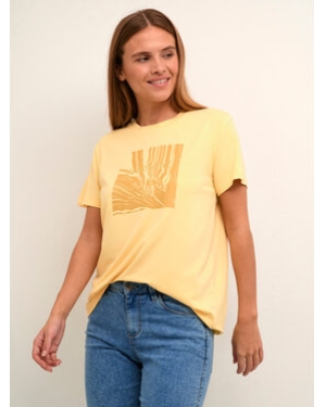 Kaffe T-Shirt Minna 10507525 Żółty Regular Fit
