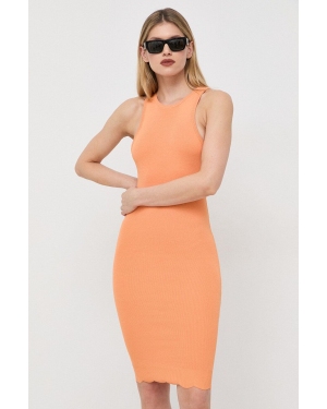 Guess sukienka kolor pomarańczowy mini dopasowana
