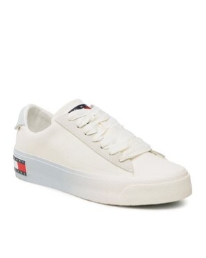 Tommy Jeans Tenisówki Vulc Flatform Canvas EN0EN02096 Biały