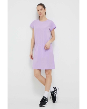Helly Hansen sukienka kolor fioletowy mini prosta 34346