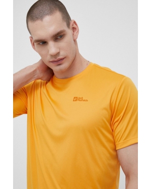 Jack Wolfskin t-shirt sportowy Tech kolor pomarańczowy gładki