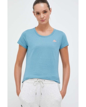 Kappa t-shirt bawełniany kolor niebieski