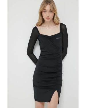 Karl Kani sukienka kolor czarny mini dopasowana