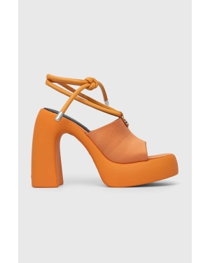 Karl Lagerfeld sandały ASTRAGON HI kolor pomarańczowy KL33725