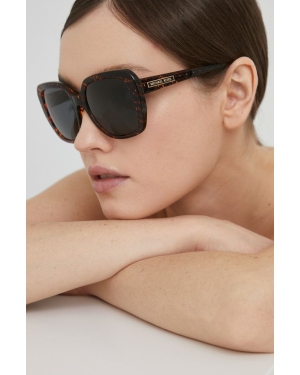 Michael Kors Okulary przeciwsłoneczne 0MK2140 damskie kolor brązowy