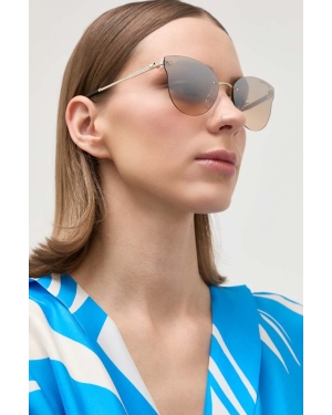 Michael Kors okulary przeciwsłoneczne damskie kolor beżowy