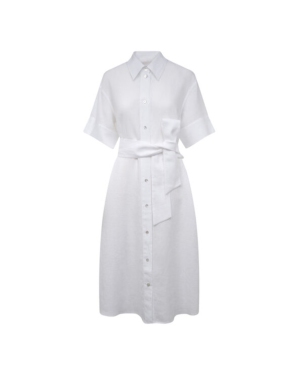 Seidensticker Sukienka koszulowa 60.134413 Biały Regular Fit