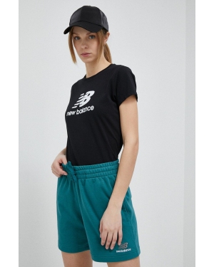 New Balance t-shirt bawełniany kolor czarny WT31546BK-6BK