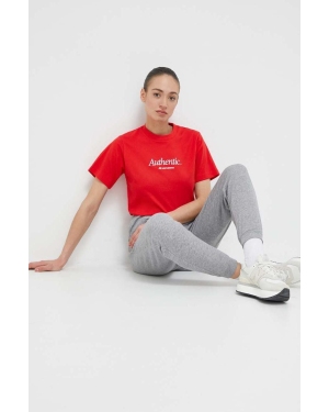 New Balance t-shirt bawełniany kolor czerwony